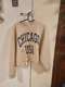 Stradivarius chicago sweatshirt in stone