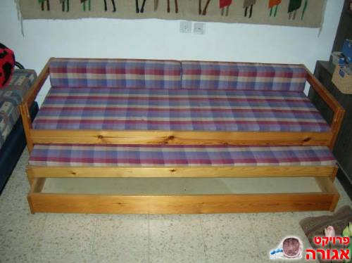 מיטת נוער נפתחת עם ארגז מצעים