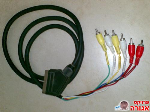 מתאם 21 פין לRCA in/out