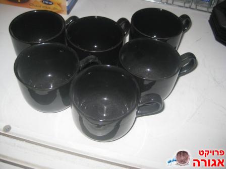 6 כוסות קפה ו6 צלחות