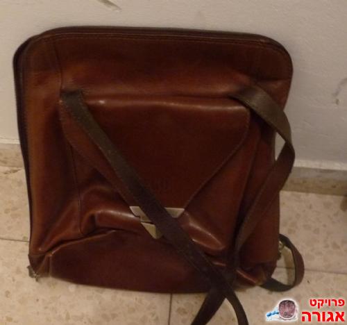 תיק עור חום