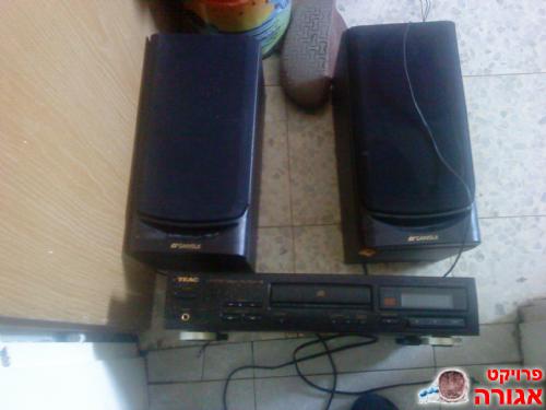 2 רמקולים ונגן cd