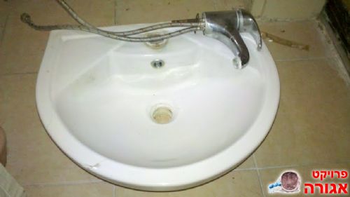 כיור 40X50 + ברז חם\קר