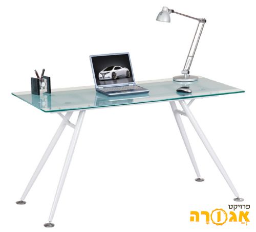 שולחן זכוכית שיכול לשמש כשולחן מחשב