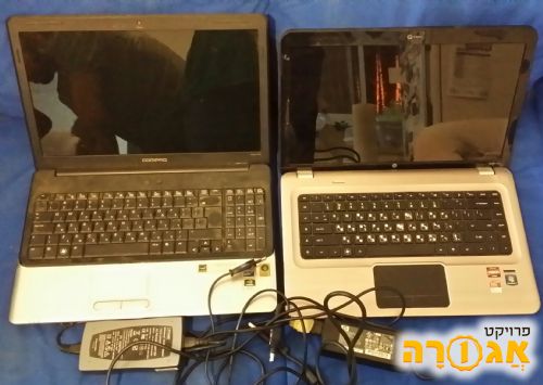 שני מחשבים ניידים שלא פועלים