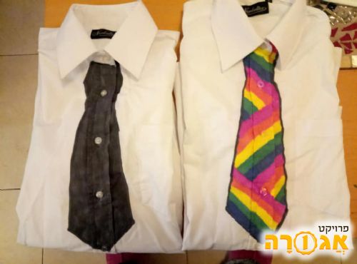 לפורים- חולצות על עניבות מצוירות