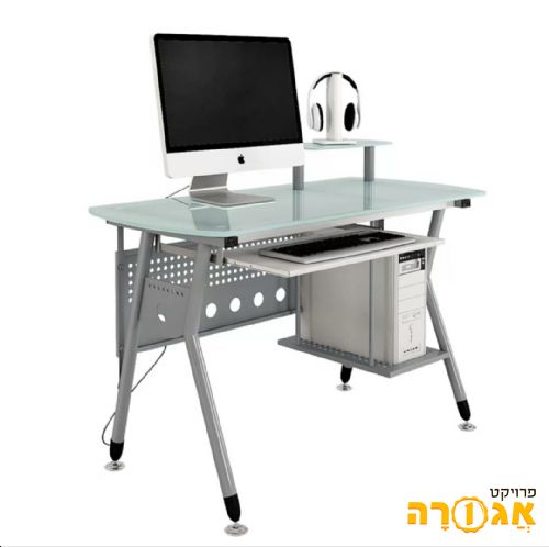שולחן מחשב + ספריה