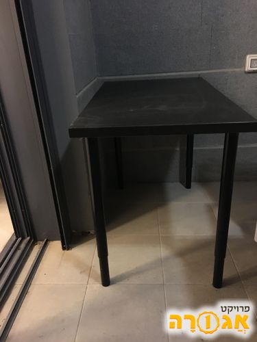 שולחן 100x60 ס"מ שחור ,רגליים מתכווננות