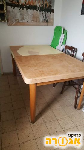 שולחן עץ שנפתח ל2.65 מ