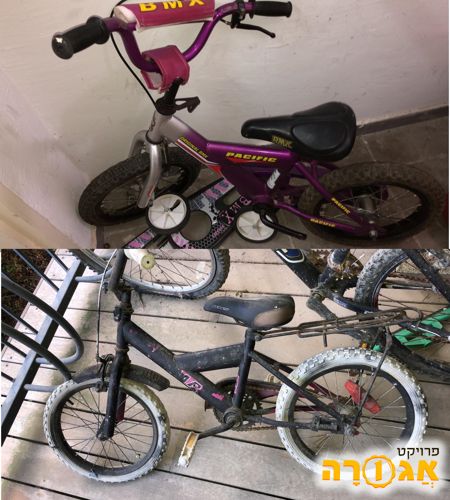 2 אופניי ילדים דורשים טיפול