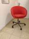 כסא משרדי עגול אדום