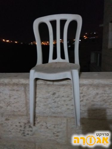 כסא פלסטיק לבן