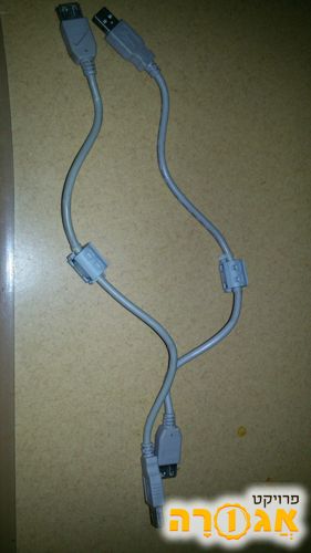 2 כבלים מאריכי USB