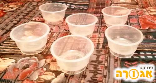 6 כוסות עשויות פלסטיק קשיח