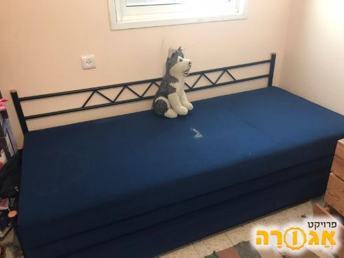 מיטת נוער נפתחת למיטה זוגית עם ארגז מצעים
