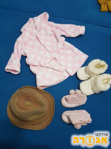 כובע שמש לילדה בת 2-3, מגפיים לתינוקות