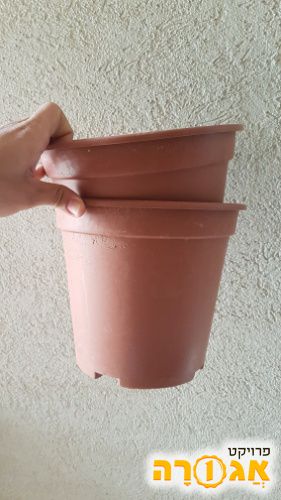 2 כלי פלסטיק לצמחים
