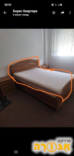 מיטה זוגית עם מזרן