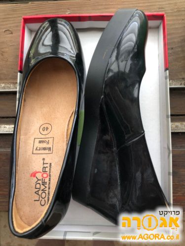 נעלי רוקי שחורות לק