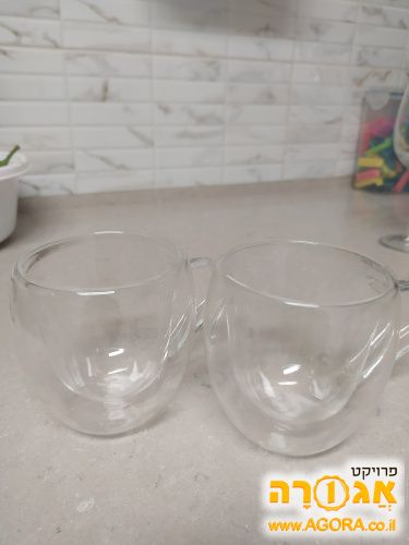 כוסות זכוכית דופן כפולה