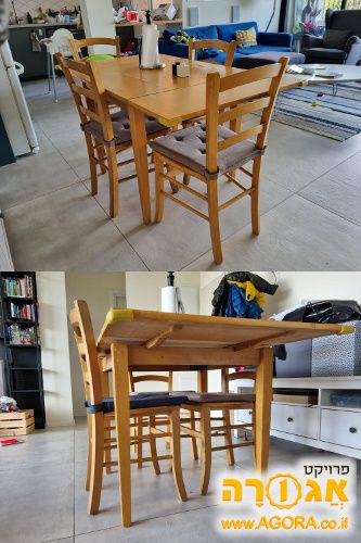 שולחן פינת אוכל נפתח ללא כיסאות