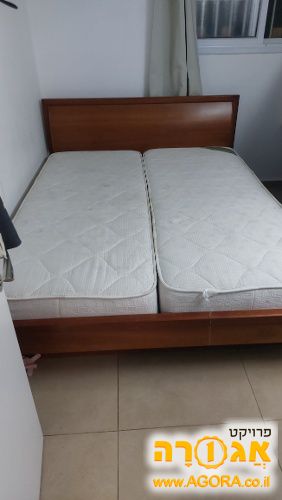 מיטה זוגית 190×150 כולל מזרנים