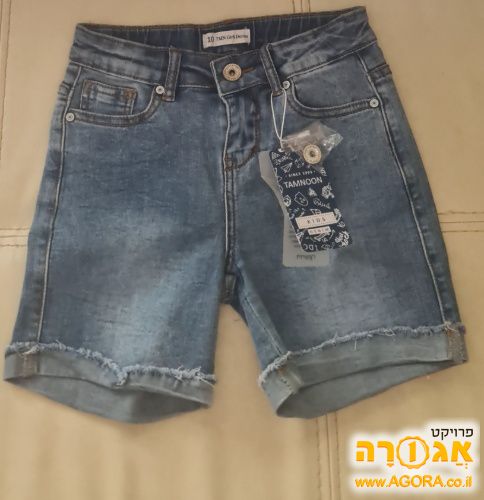 ג'ינס קצר בנות חדש עם התווית