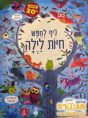 ספר כיף לחפש חיות לילה