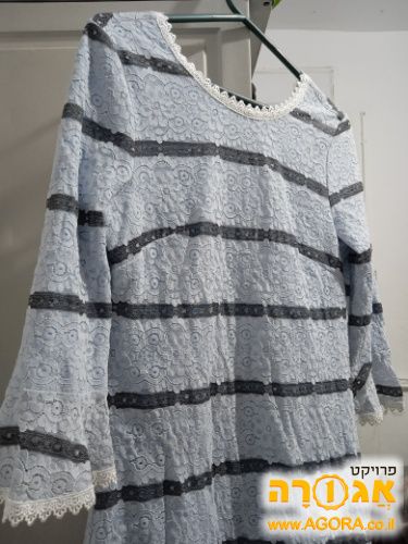 שמלה תחרה תכלת