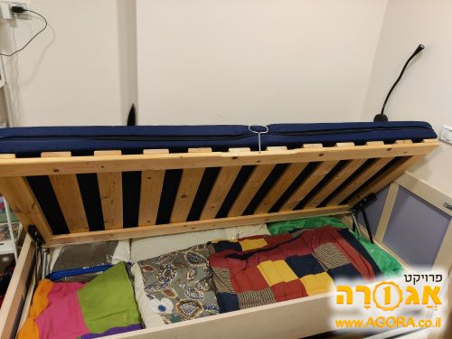 מיטת יחיד עם ארגז מצעים