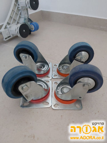4 גלגלי גומי "3 בסיס מסתובב