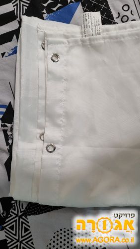 וילון מקלחת לבן