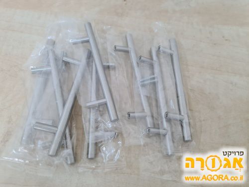 8 ידיות ארון ניקל מוברש