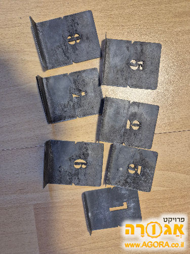שבלונות מתכת לאותיות ומספרים
