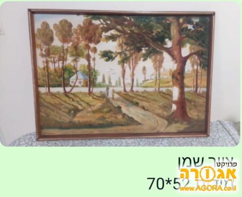 ציור שמן אוריגינל במסגרת עץ