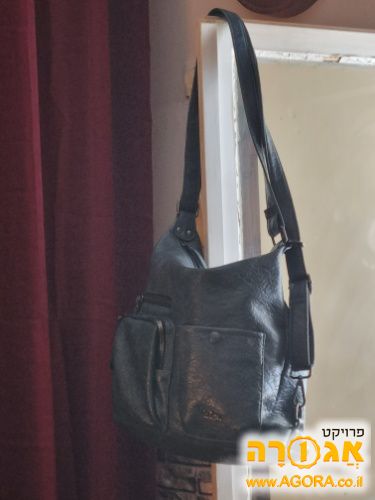 תיק 👜 מדימוי עור לנשים בצבע כחול ג'ינס