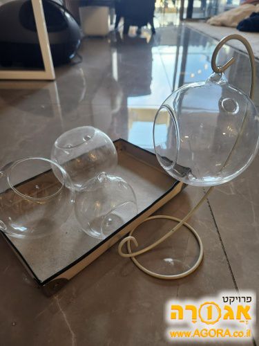 כדורי זכוכית לתליה לעציצים