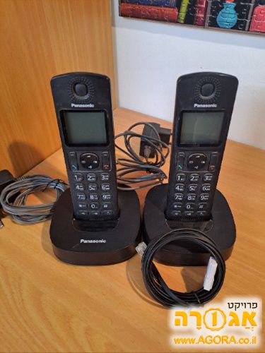 2 טלפונים קוויים אלחוטיים Panasonic