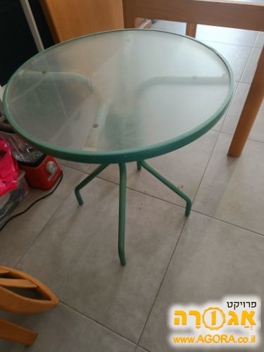 שולחן גינה עגול 60 סמ