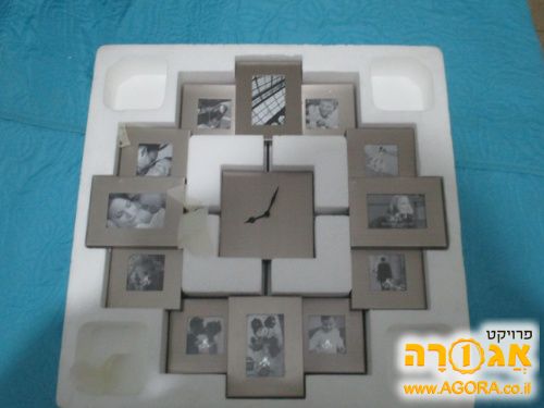 שעון קיר עם מקום לתמונות