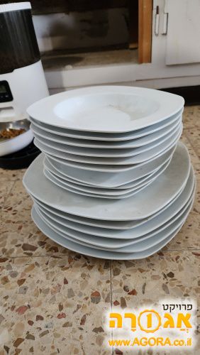סט צלחות מנה ראשונה, עיקרית, מרק. חדש