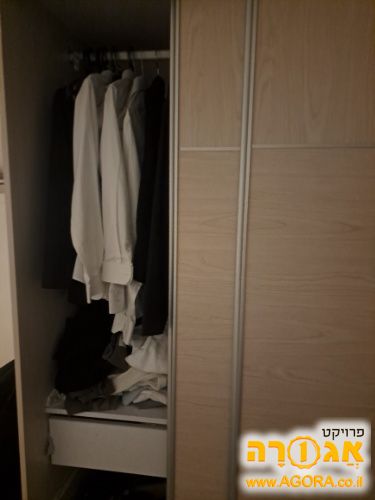 ארון 2 דלתות הזזה צבע שמנת