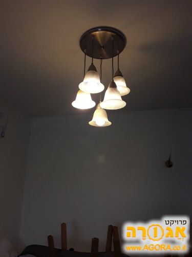 מנורה כסוף 5 פעמונים