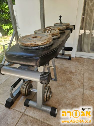 מיטת כושר ומשקולות
