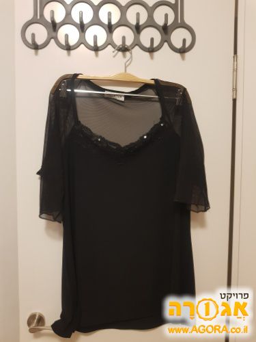 חולצה שחורה אלגנטית לנשים