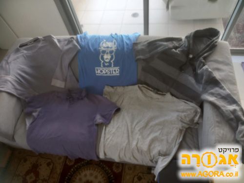 2 טריקו, חולצת פולו, קפוצ'ון ,וסוודר