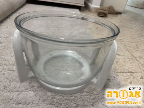 קערה זכוכית ענקית עם בסיס יציב מפלסטיק
