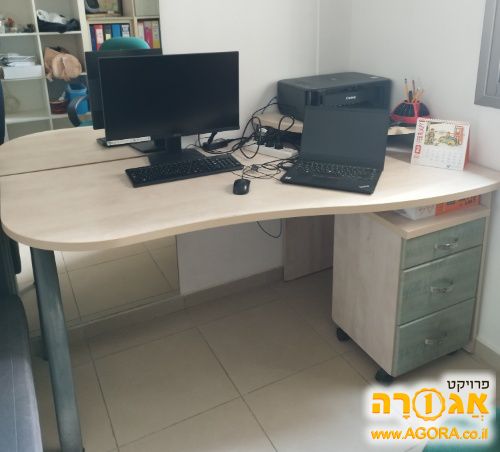 שולחן כתיבה וכוורת 3 תאים