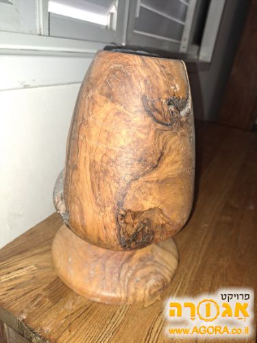 אגרטל עבודת יד מעץ