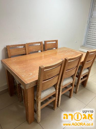 פינת אוכל+ 6 כיסאות
